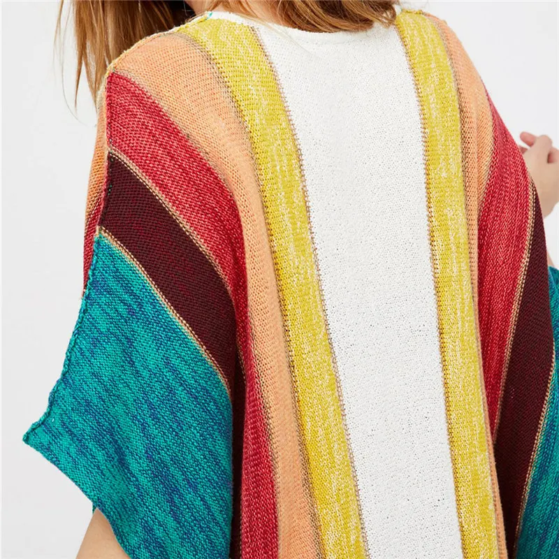 2020 Разноцветные серьги в стиле бохо Вертикальную Полоску вязаный модный Пляжный