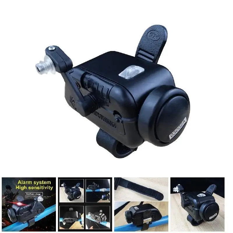 

Fishing Alarm High Sensitive LED Fishing Bite Signal Alarms Rod Clamp Clip Adjustable Sound SM