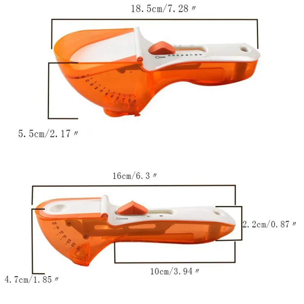 Пластиковая регулируемая мерная ложка со шкалой магнитное дно измерения совок DIY