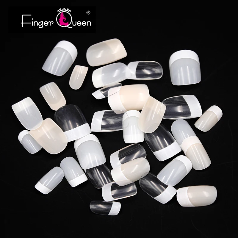 Fingerqueen 480pcs Fake Nails Long Ballerina Full Half French Acrylic Nail Tips Square Head False | Красота и здоровье