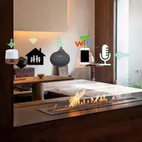60 Inch Smart  Bio Kamin Office 365 Electric Cheminee Bioethanol Fireplace Mantel