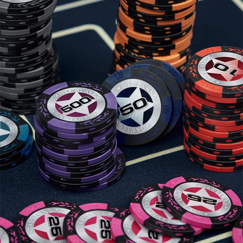 100 шт. покерные чипсы с пластиковой коробкой глина железная широкая игра