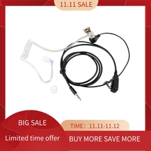 Surveillance Security Clear Coiled Acoustic Air Tube Earpiece PTT for iPhone Samsung Huawei HTC LG Sony Mobile Phone