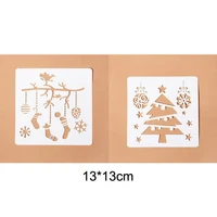 christmas stencils for walls painting scrapbooking stamp album decor xmas sock snowflake paper card template stencil for decor