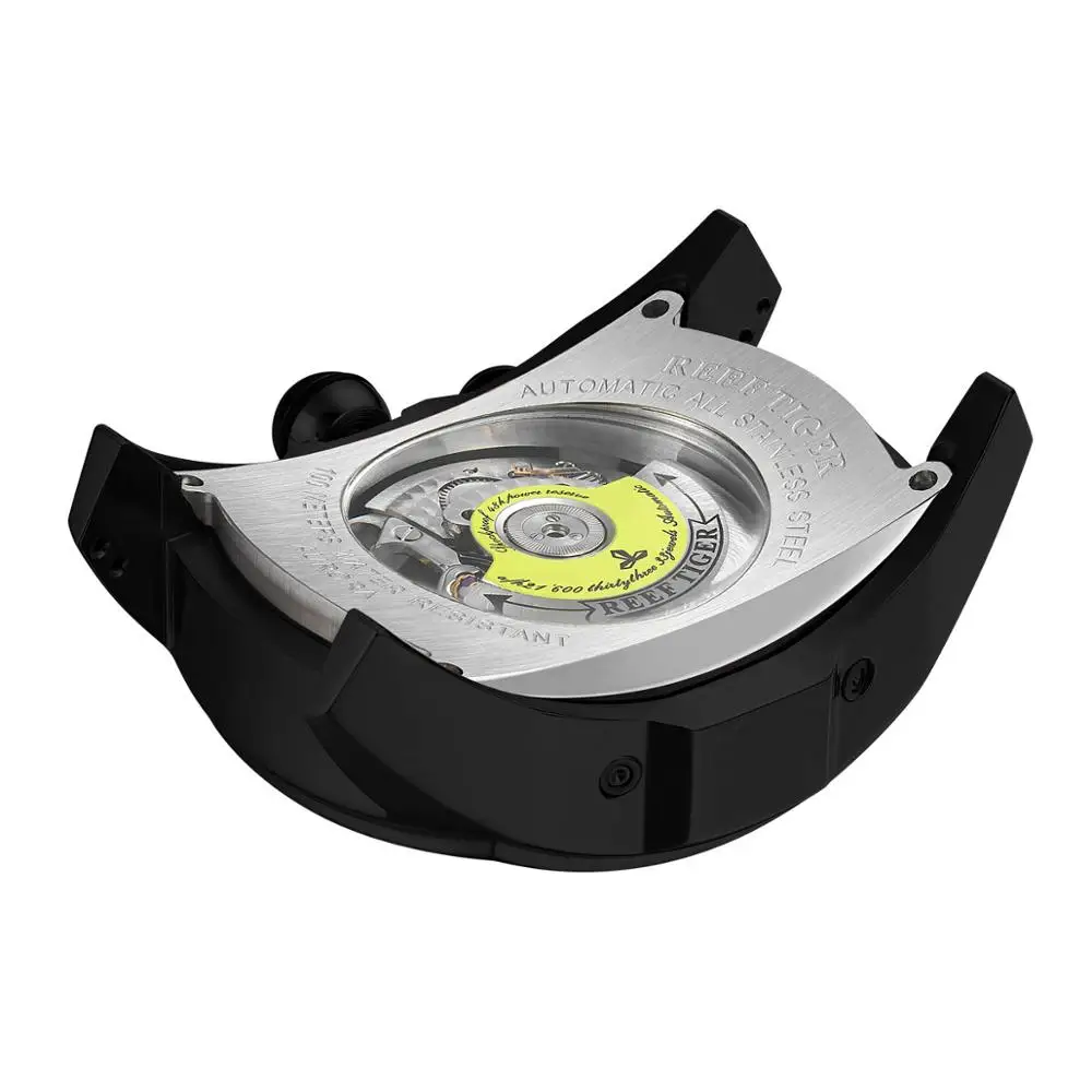 Мужские автоматические часы мужские спортивные наручные Reef Tiger с турбийоном