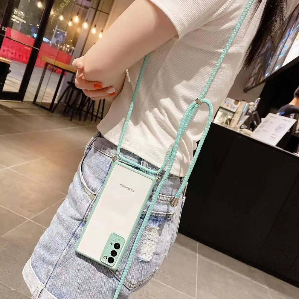 

For samsung galaxy s21 s20 FE s10 plus note 20 ultra A21S 42 31 41 51 71 30S 70 50 10S 20E 10E case cover anti-knock strap belt