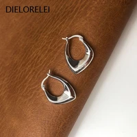 dielorelei 925 sterling silver niche minimalist prevent allergy simple light luxury hoop earrings style accessories gift
