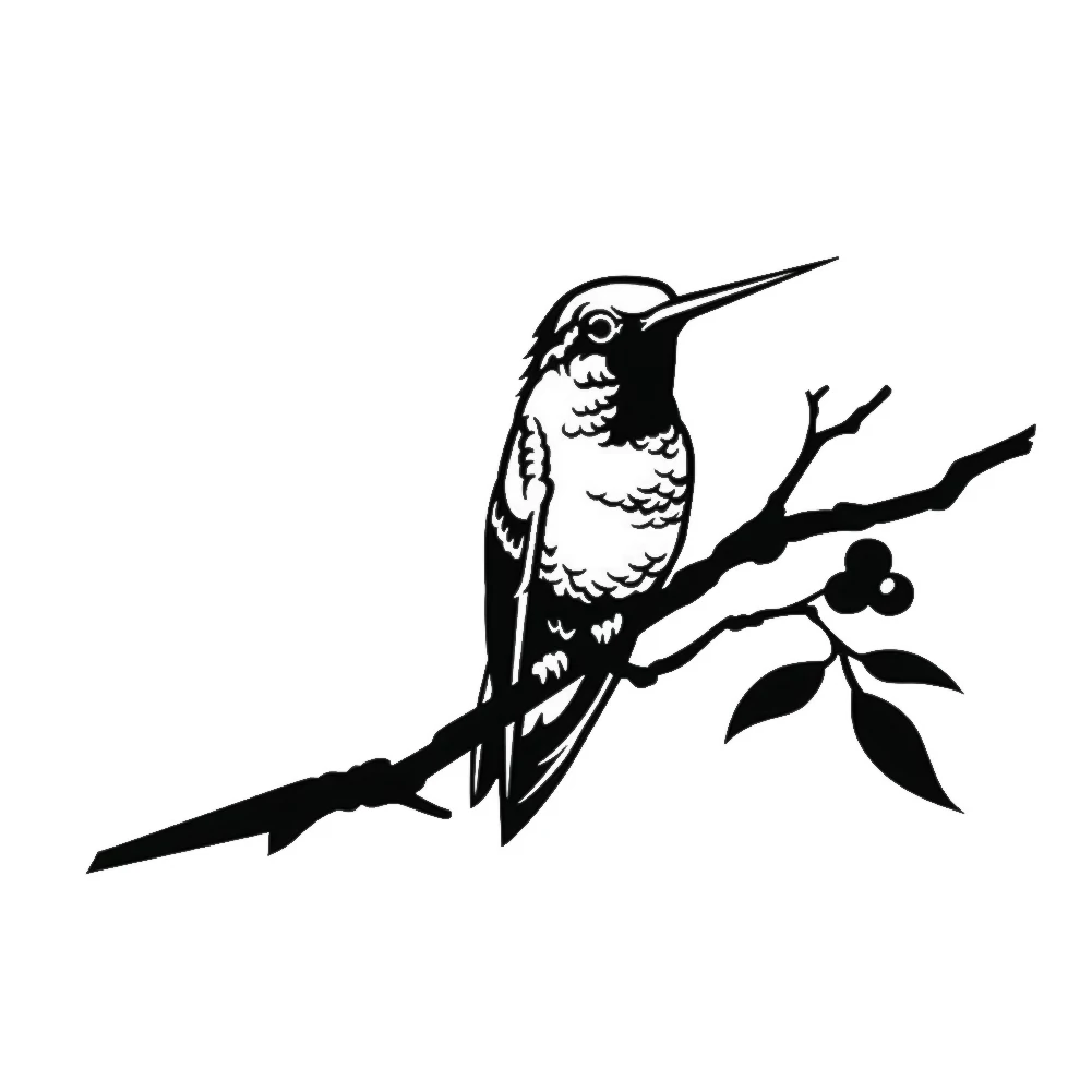 

Animal Silhouette Metal Garden Silhouette Animal Stake Hummingbird Shape Yard Tree Art Decoration Black home Decor garden Decor