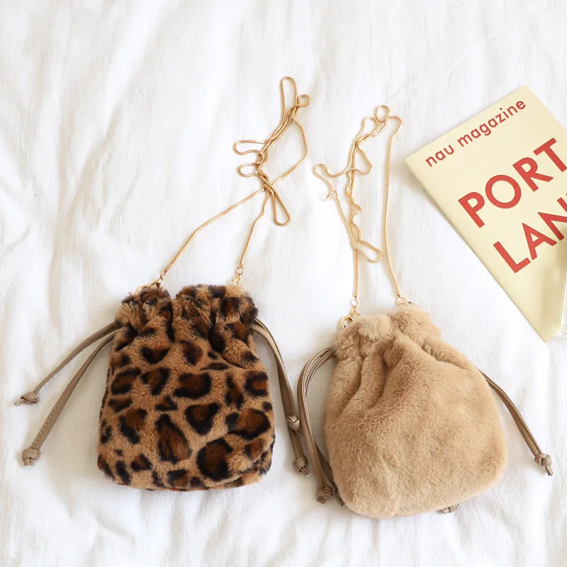 Модная маленькая сумка леопардовой расцветки с цепочкой Корейская версия