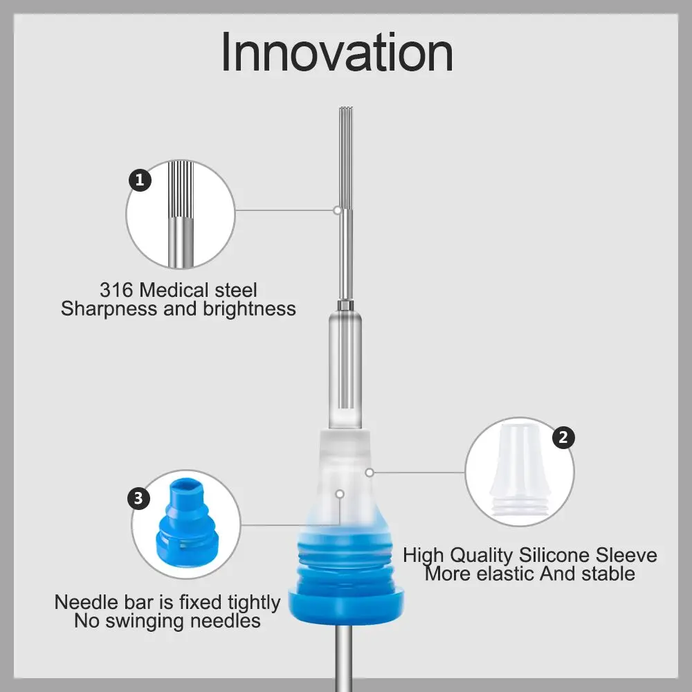 20PCS Tattoo Cartridge Needle 3/5/7/9/11/14RL Disposable Semi-Permanent Eyebrow Lip Makeup Cartridge Needles for Tattoo Machine