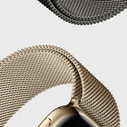 Ремешок металлический для Apple watch band 44 мм 40 мм 38 мм 42 мм, магнитный браслет для iWatch Series 4 3 SE 6 7 45 мм 41 мм