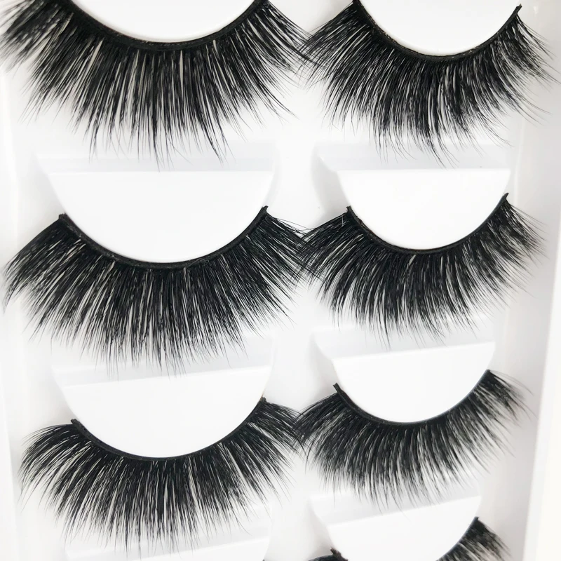 

5 pairs 5D-W30 Customize Packaging Wholesale 5D Mink Hair Eyelashes Fake Eye Lash Russia Vendors Private Label Bulk Mink Lashes