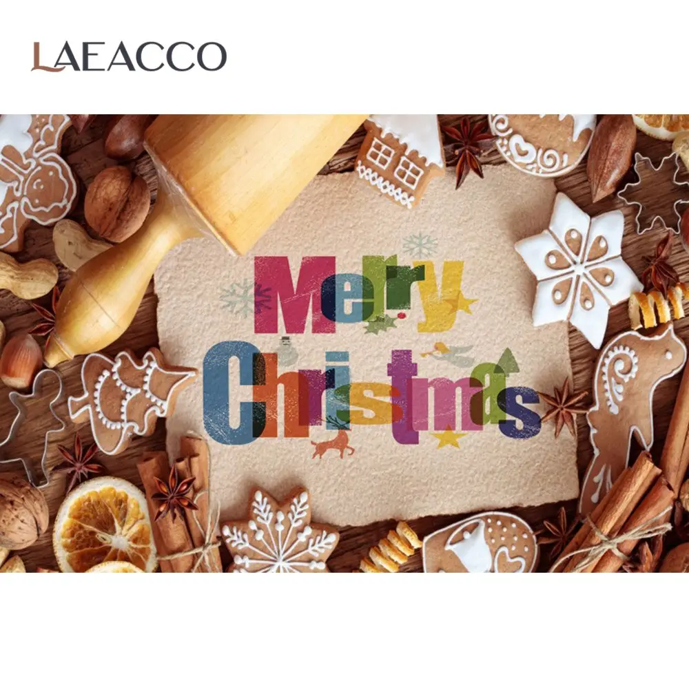 

Laeacco Christmas Fruit Cake Nut Backdrop Christmas Eve Party Photography Background For Photo Studio