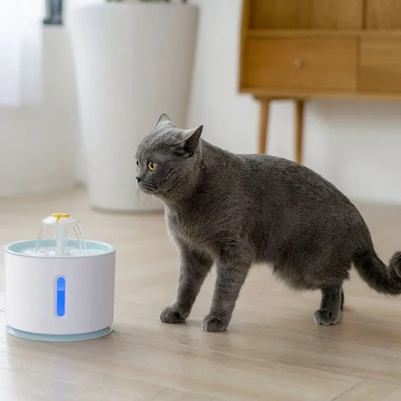 

2020 Pet Smart LED Light Water Dispenser USB Connector (with Power Adapter) Light Blue Base British Standard Version