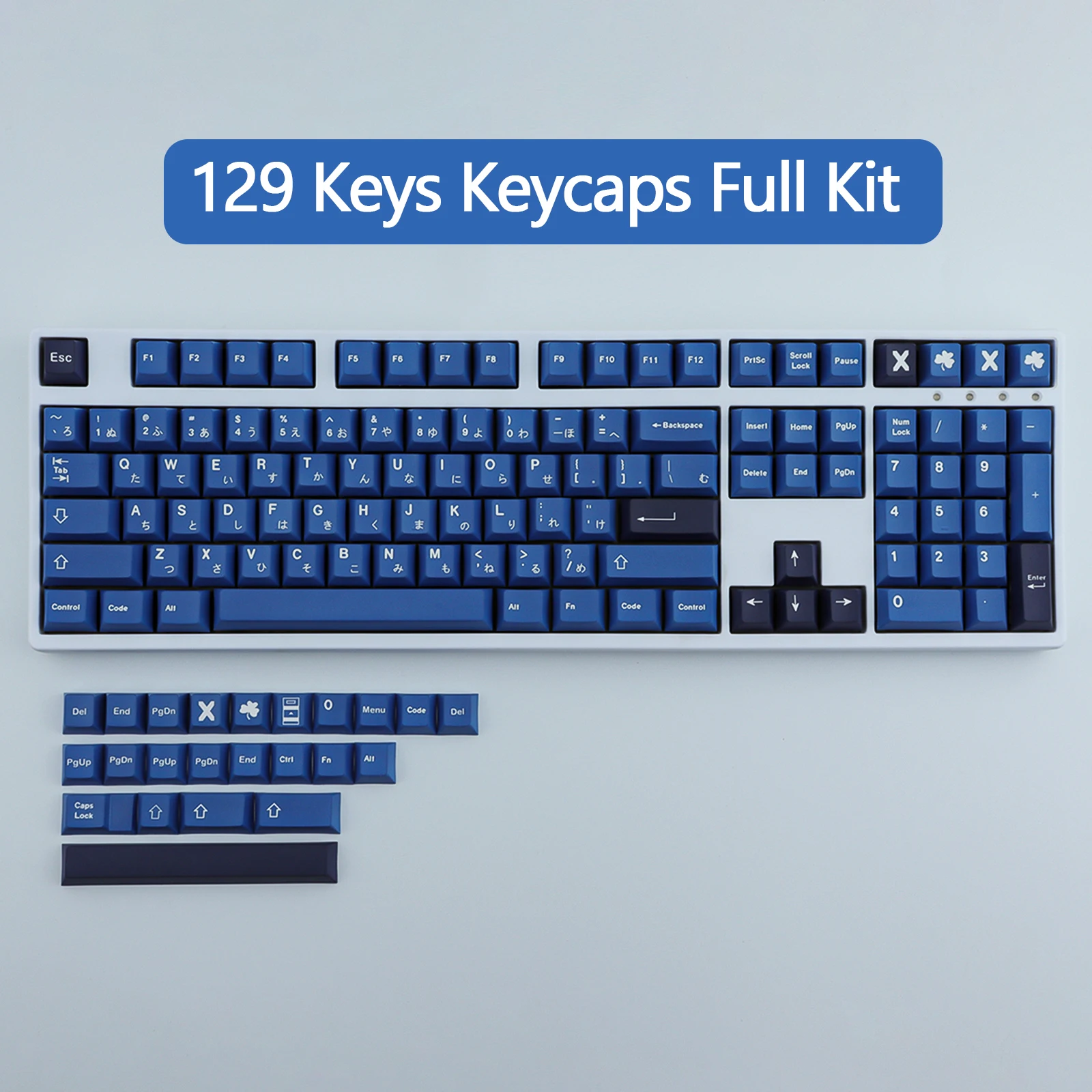 PBT Keycap 129 Keys Cherry Profile DYE-SUB Personalized GMK Striker Keycaps For Mechanical Keyboard images - 6