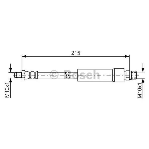 Шланг тормозной задний L 215\ Audi 80/100 2.0-2.8 84-95 BOSCH 1 | Автомобили и мотоциклы