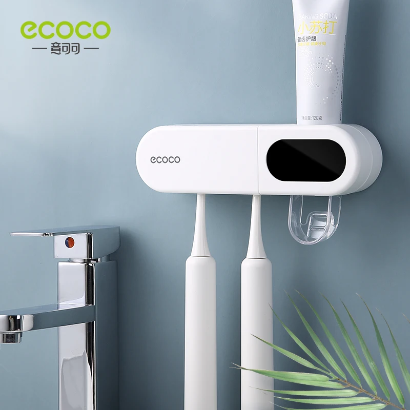 ECOCO Toothbrush Sterilizer Automatic induction UV Rechargeable Drying Wall-mounted Tooth Brush Holder Bathroom Accessories | Дом и сад