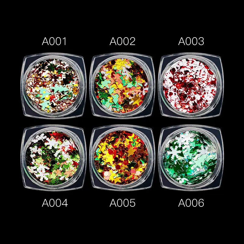 3D украшения для ногтей голографические Красочные Блестки блестящие хлопья УФ
