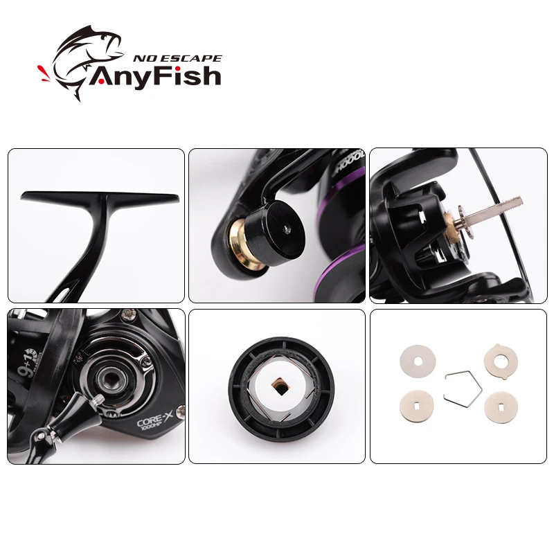 Новинка рыболовная спиннинговая катушка ANYFISH 600/800/1000 9 + 1BB передаточное число 5 2: 1