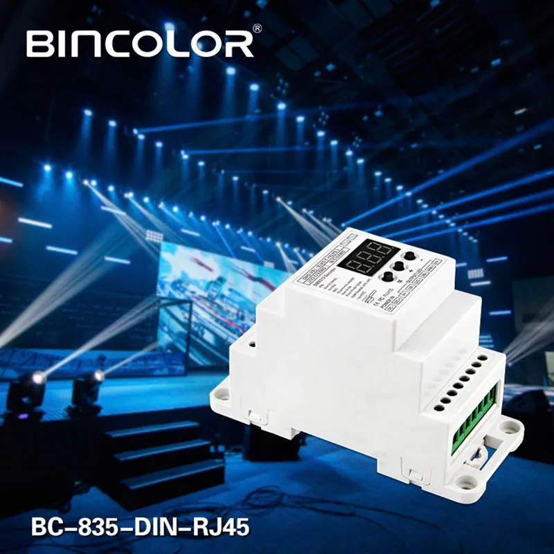 BC 835 DIN RJ45 DC12 24V вход 5A * 5CH выход контроллер декодера для светодиодной ленты CV PWM