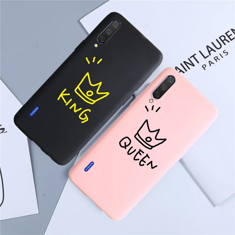 Пара король королева чехол для Xiaomi Mi Max Mix 2 2S 3 Pro 5 5C 5S 6 Plus 8 SE 9 5X 6X A1 A2 Lite Play Note Чехлы