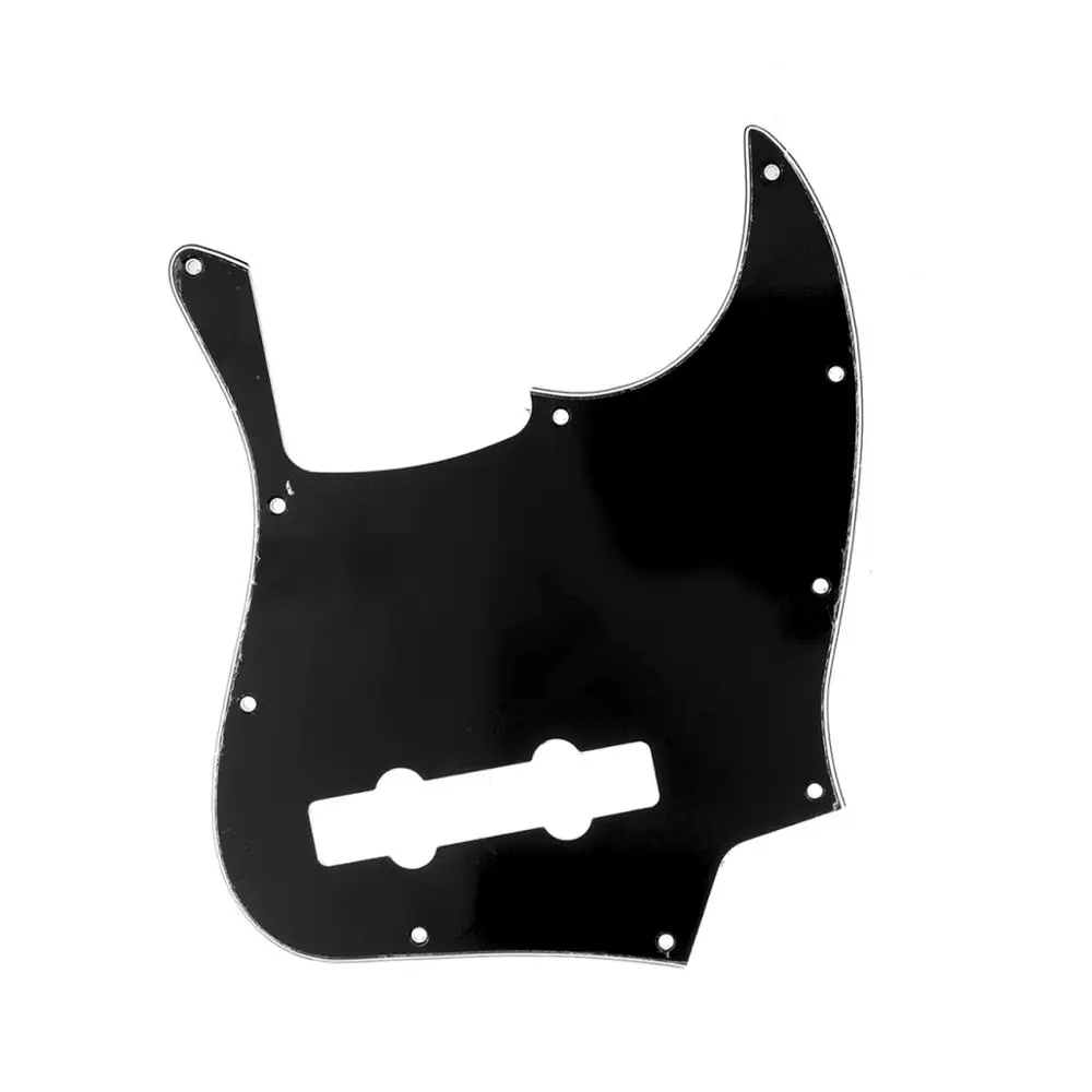 

Musiclily Pro 5-String 10-Hole Contemporary J Bass Pickguard для крыла мексиканского джазового баса, 3Ply Black