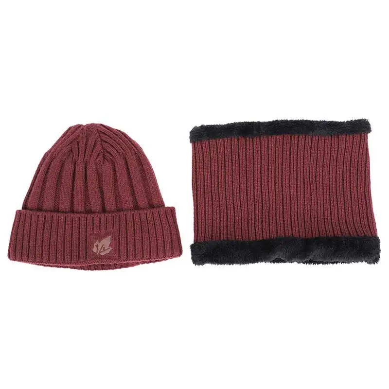 2019 кленовый лист зимняя шапка мужской шарф комплект для мужчин и женщин теплая