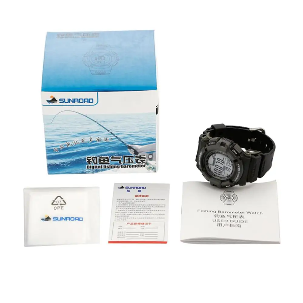 Часы наручные SUNROAD мужские с барометром цифровые водонепроницаемые высотомером