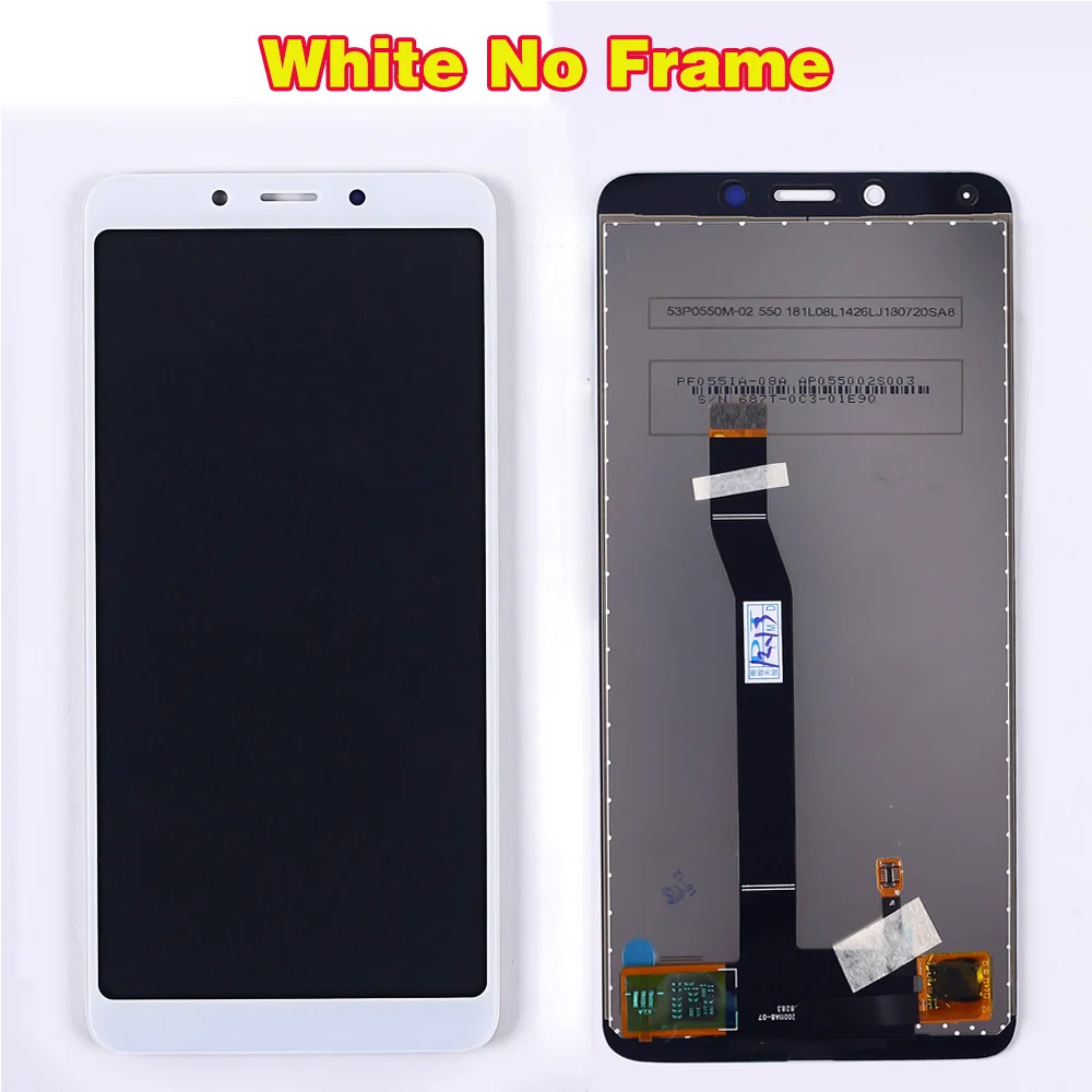 White without Frame По сделке команда 5,45 дюймов ЖК-дисплей для Xiaomi Redmi 6A сенсорный экран 1440*720 дигитайзер сборка для Redmi 6 рамка с бесплатными инструментами - Цвет: White without Frame