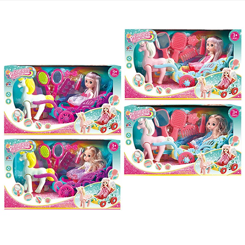 

Mid autumn festival music toys Princess lantern light carriage style Dress up plastic children's electric toys for girl