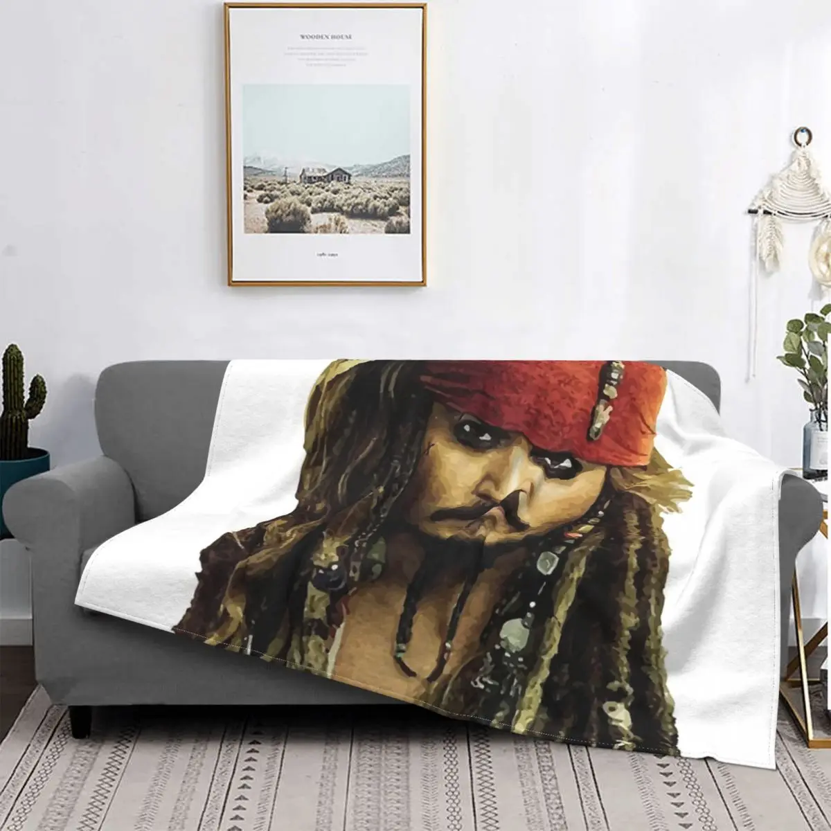 

Manta de capitán Jack Sparrow para cama, manta a cuadros para sofá, toalla, manta para recién nacidos