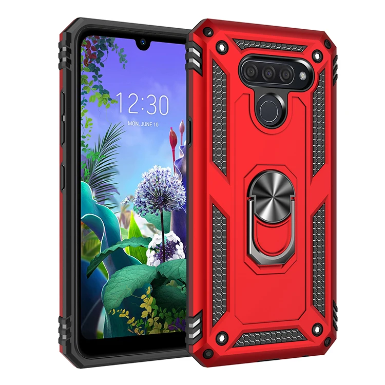 

Cover Case for LG K50 Armor Rugged Military Shockproof Car Holder Magnetic Ring Case for LG K50 K 50