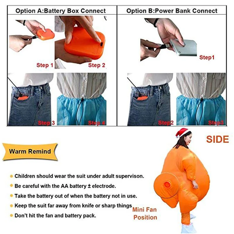 

Inflatable Costume Roast Turkey Game Cloth Adult Fun Blow Up Suit Halloween Cosplay SER88