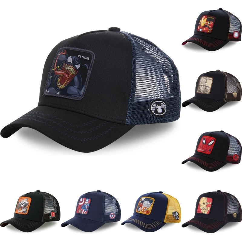 Кепка с вышивкой в виде супергероев Веном Халка Тора Стражи Галактики ракеты Racoon