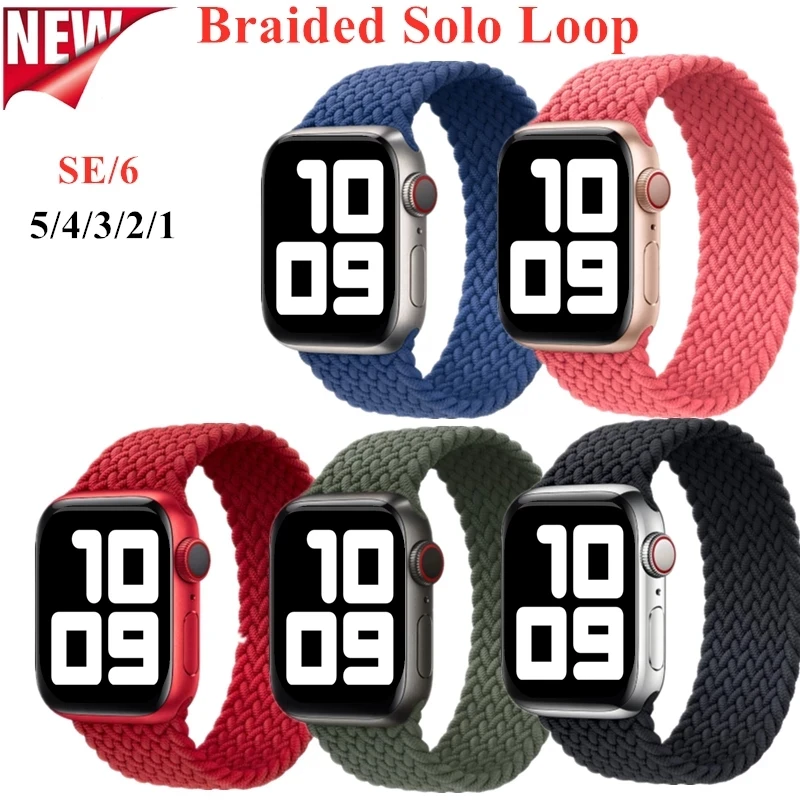 

Strap for Apple Watch 5 Band 40mm 44mm iWatch serie 4/5/6/SE Elastic Belt Silicone Solo Loop bracelet Apple watch band 42mm 38mm