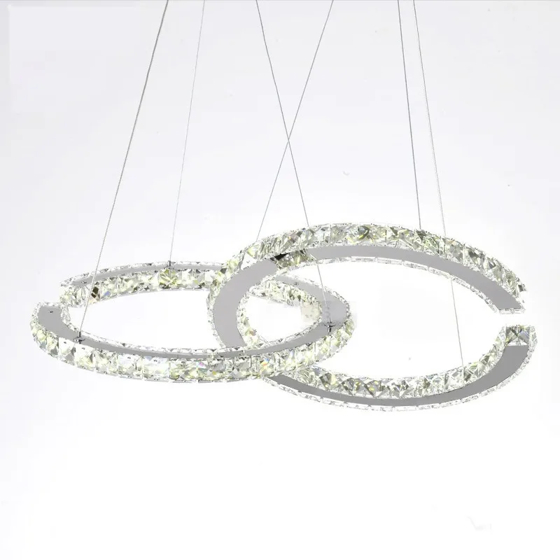 Современная хрустальная люстра со светодиодным кристаллом двойная лампа C Chrom