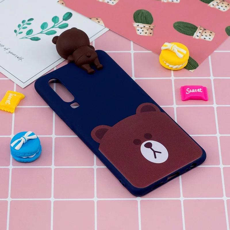 Чехол для Samsung A70 3D игрушки панда кот мультяшный чехол Galaxy силиконовый | Мобильные