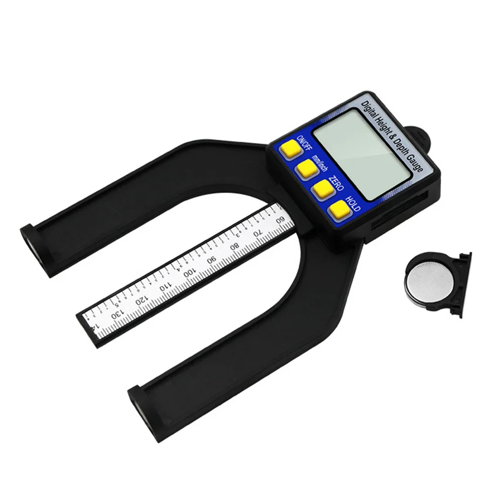 

0-80mm Digital Height Depth Gauge Digital Tread Depth Gauge LCD Display Magnetic Self Standing Aperture Depth Measurement