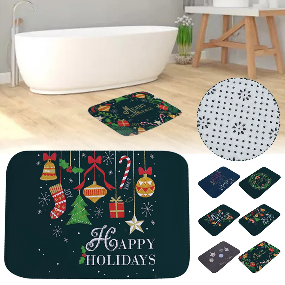 

Christmas Door Mat Santa Claus Flannel Outdoor Carpet Christmas Decorations For Home Xmas Ornament Gifts New Year 2022