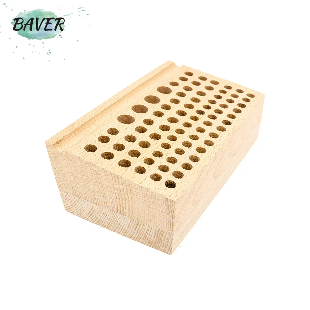 Деревянная подставка для кожевенного ремесла держатель органайзер 76 штампов |