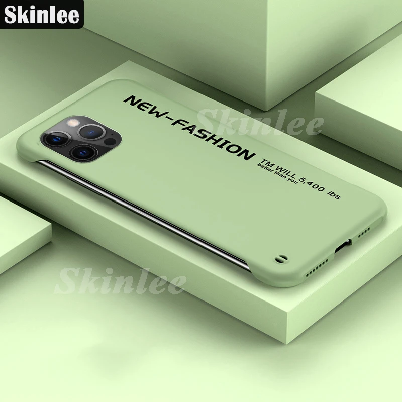 Чехол Skinlee для iPhone 11 Pro Max жесткая рамка безрамочный чехол 12 мини-чехол с текстом