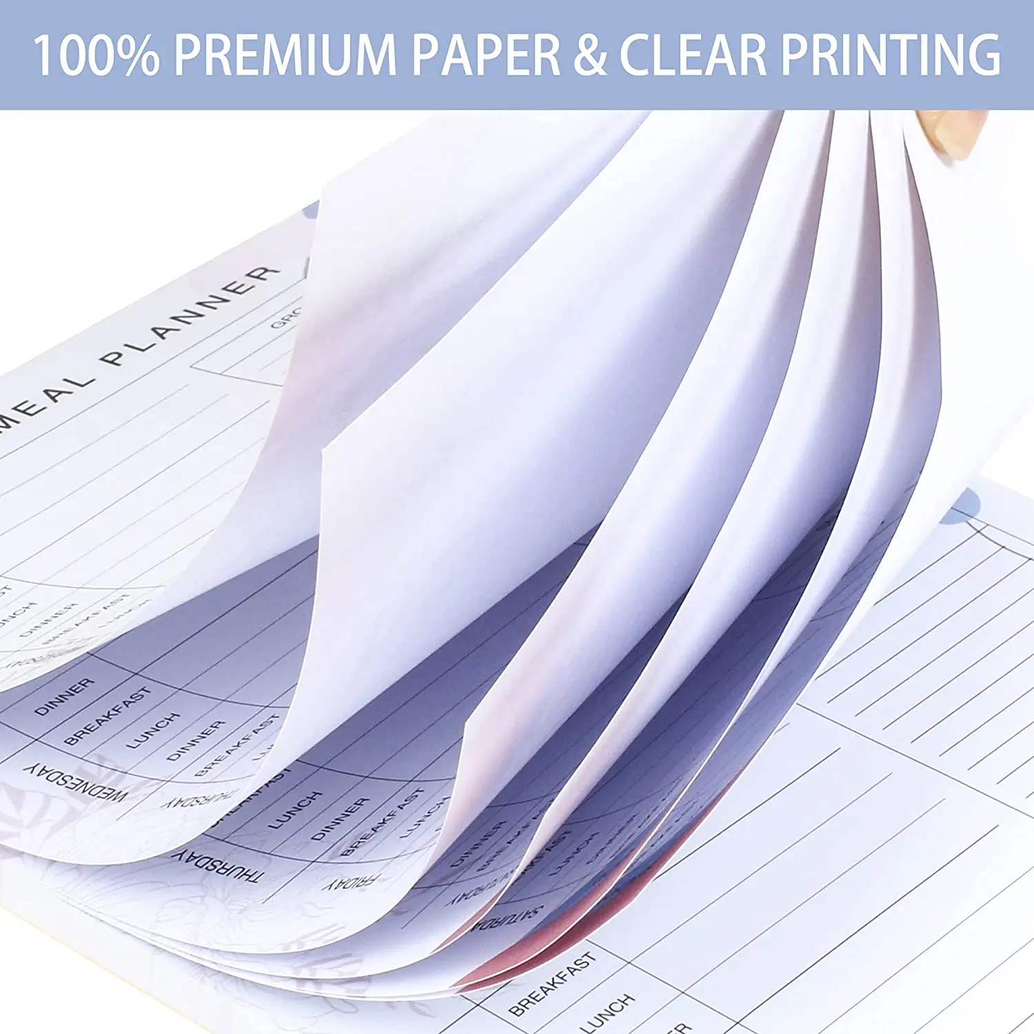 Еженедельный планировщик еды со списком продуктов 6 5 × 8 магнитный блокнот 52