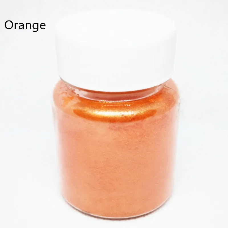 Orange 15 г съедобный золотой порошок мусс торт помадка Макарон шоколадное украшение блестящий порошок серебряный жемчуг порошок цвет выпечки пыль - Цвет: Orange
