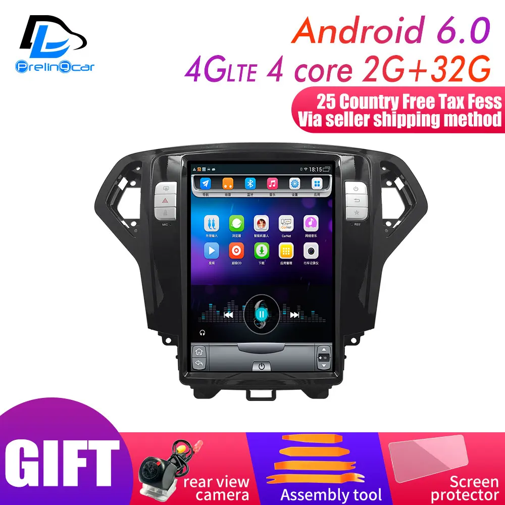 HX-4G 2G32G An6.0 4G Lte вертикальная Система android 8,1 12,8 дюймов для Ford Mondeo 2007-2013 лет navigaton Автомобильный gps Мультимедиа Видео Радио плеер - Цвет: HX-4G 2G32G An6.0