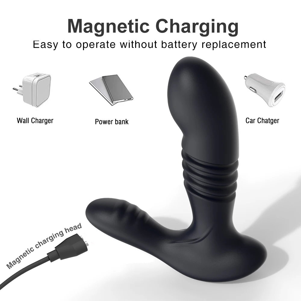 Telescopic Dual Motors Anal Butt Plug Vibrator for Men Dildo Women Male Masturbator Prostate Massager Adult Sex toys for Men Gay images - 6