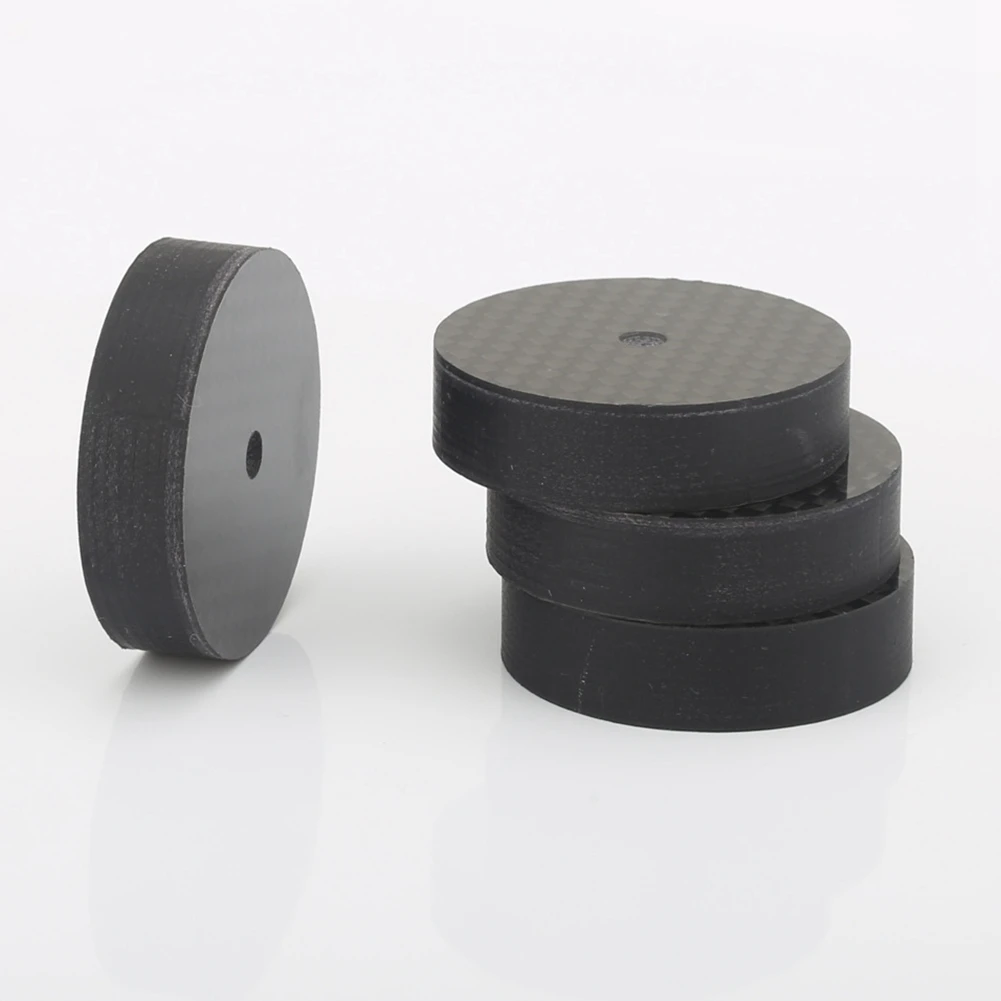 

8PCS Black Carbon Fiber Speaker Isolation 40X10mm Spike Base Pad Shoe Feet Hifi Amp Cone Speaker Pad