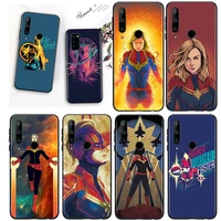 captain marvel for honor 8s 8c 8x 8a 8 7s 7a 7c max prime pro 2020 2019 anti fall silicone black phone case