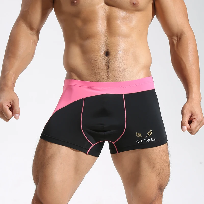 Мужские нейлоновые боксеры сексуальное белье шорты хит цвет мужское нижнее Cueca U