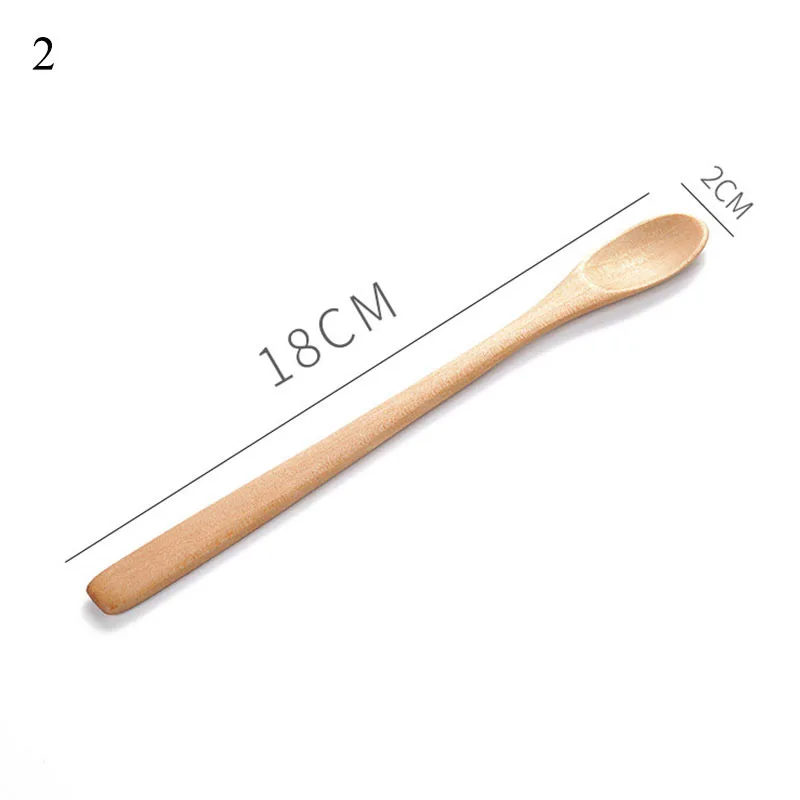 

Japanese-Style Long Handle Wooden Spoon Coffee Stirring Rod Tea Dessert Spoon Mixing Soup Spoon Tableware Kitchen Supplies