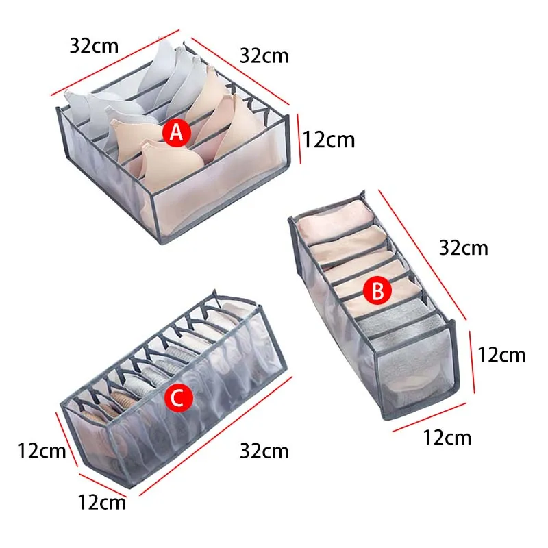 

Bedroom Closet Organizer for Socks Underwear Organizador Storage Box Bra Foldable Drawer Organizer Divider Rangement Boxes
